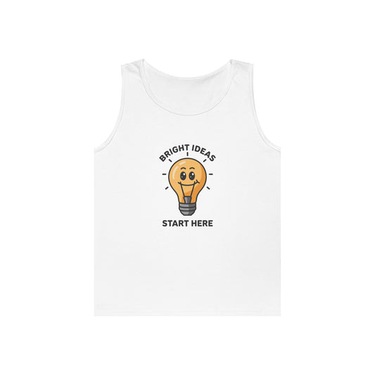 Unisex Bright Ideas Starts Here Teacher Tank Top