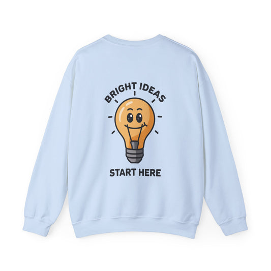 Unisex Bright Ideas Starts Here Teacher Sweatshirt