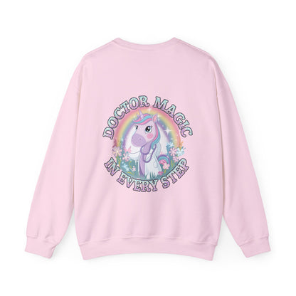 Unisex Doctor Magic In Every Step Unicorn Sweatshirt