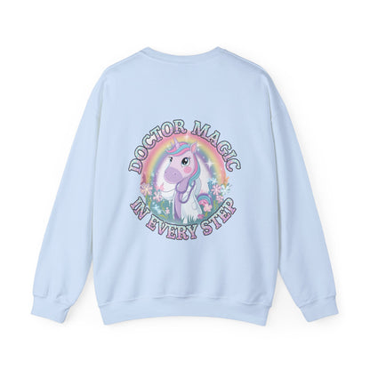 Unisex Doctor Magic In Every Step Unicorn Sweatshirt